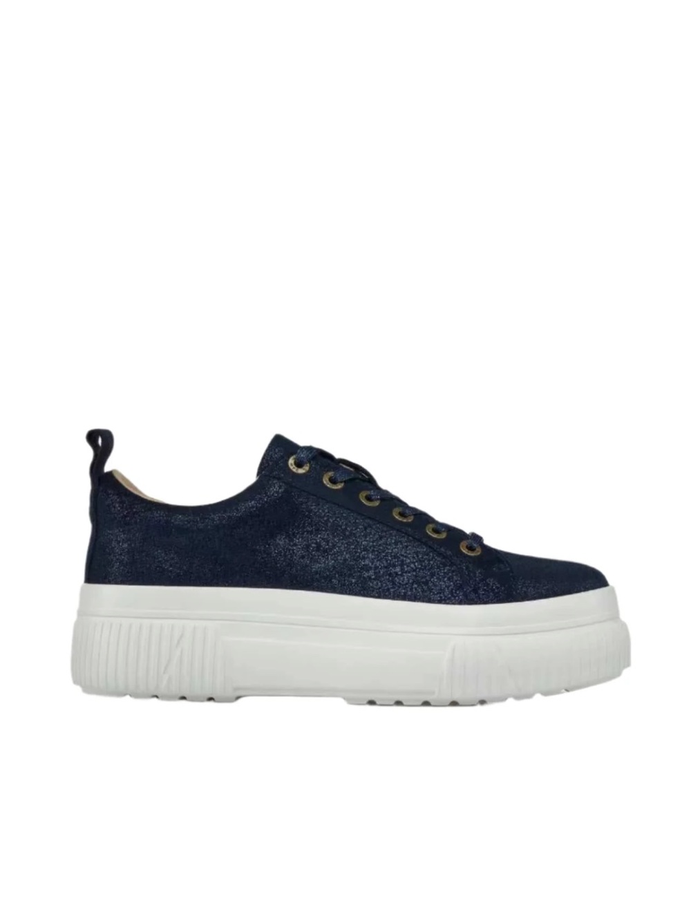 JSlides West J Slides Platform Sneaker shoes navy blue metallic size 7.5 NWT